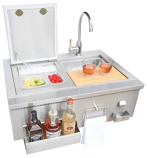 KoKoMo Grills 30" Cocktail Station w/ Sink-KO-30CKT-SNK