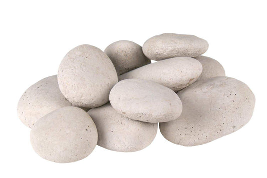 RealFyre River Rock Fyre Stones - 10 pieces in IVORY-STN-10I