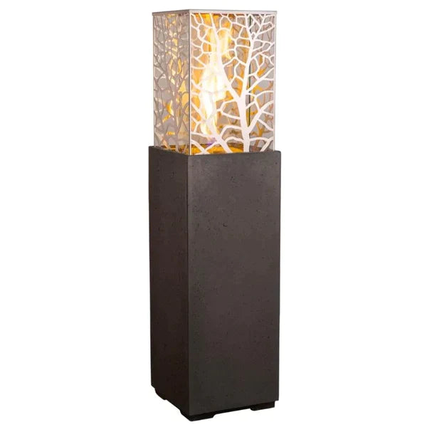 American Fyre Designs Magnolia Lantern 16-Inch Square Gas Fire Tower