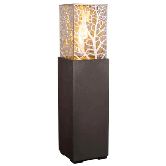 American Fyre Designs Magnolia Lantern 16-Inch Square Gas Fire Tower