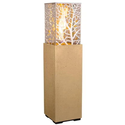 American Fyre Designs Magnolia Lantern 16-Inch Square Gas Fire Tower