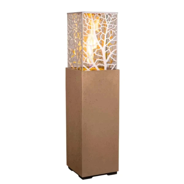 American Fyre Designs Magnolia Lantern 16-Inch Square Gas Fire Tower
