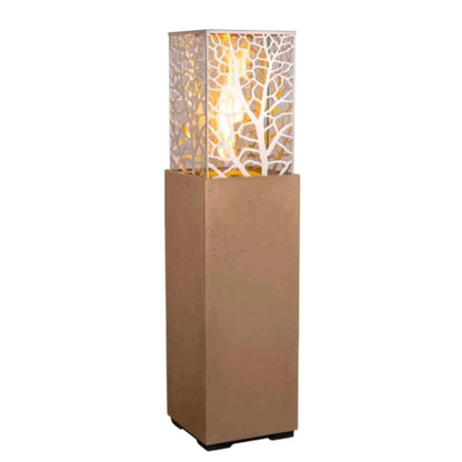 American Fyre Designs Magnolia Lantern 16-Inch Square Gas Fire Tower
