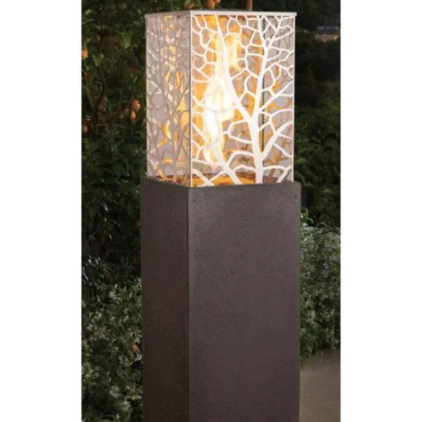 American Fyre Designs Magnolia Lantern 16-Inch Square Gas Fire Tower