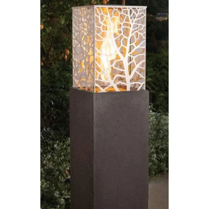American Fyre Designs Magnolia Lantern 16-Inch Square Gas Fire Tower