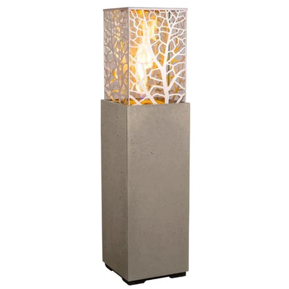 American Fyre Designs Magnolia Lantern 16-Inch Square Gas Fire Tower