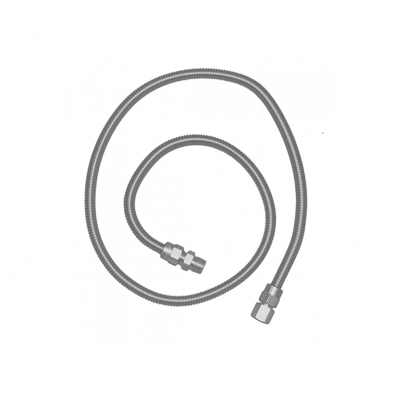 SS Flex Hose 48"-3/8" Female Flares with adapters